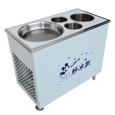 壹生炒冰機(jī)商用帶三冷藏桶冰粥機(jī)手動炒酸奶機(jī)單鍋炒冰淇淋機(jī)器